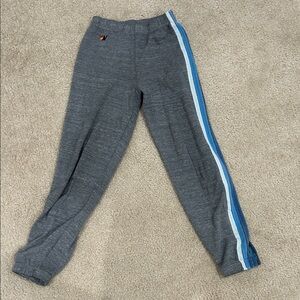 Aviator Nation Kids Charcoal Joggers with Dual Blue Stripes